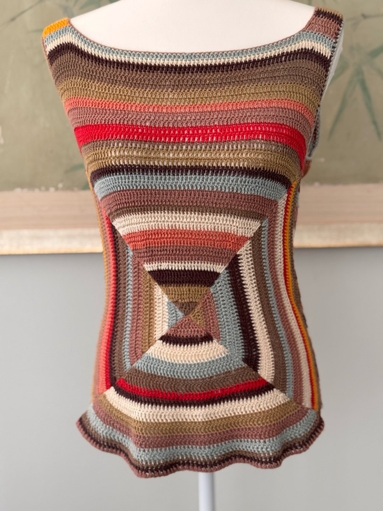 Rozae Nichols Tops - Rozae Nichols Crocheted Knit Top
